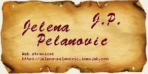 Jelena Pelanović vizit kartica